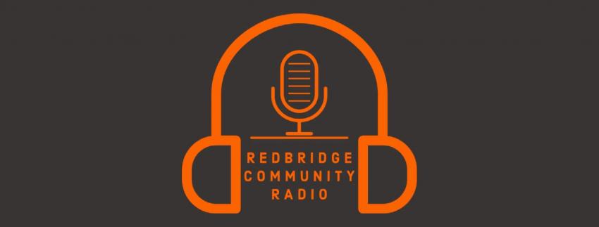 Redbridge Community Radio logo, a microphone