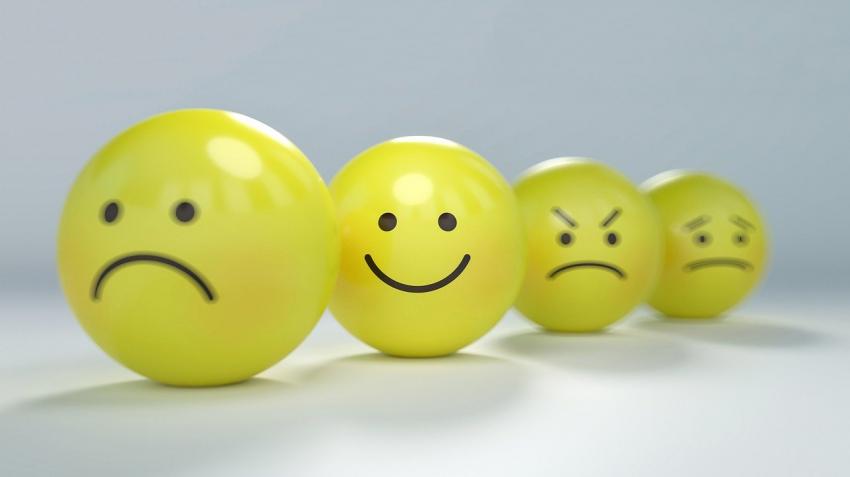 Emoticons - smiling, unhappy, angry